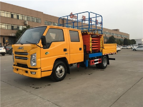 國六江鈴10米剪叉式升降平臺高空作業(yè)車(chē)
